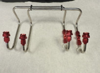 TBS 4372-RED  Line kit  - Dual Inlet 4150 Carb Fuel Lines - Stainless w RED Fittings